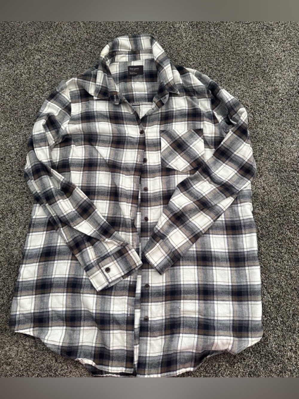 Free Press Flannel Shirt Size Large 0298
